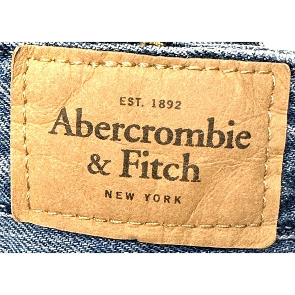 Abercrombie & Fitch Womens Overalls Distressed Short Denim Blue Size Small - Picture 9 of 11